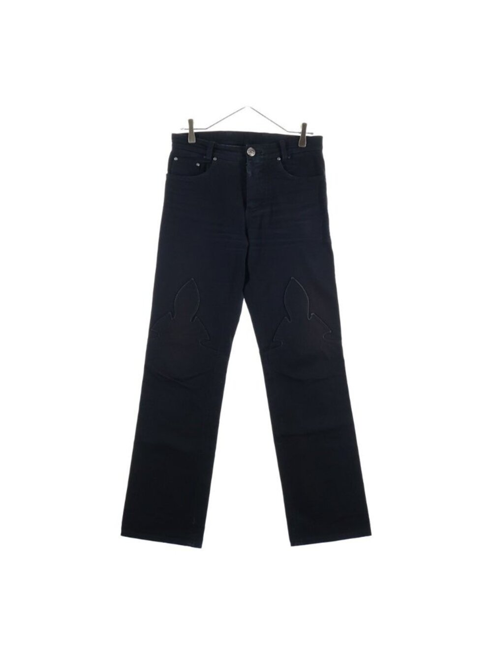 Chrome Hearts Vintage Cross Ball Button Flarenie Denim Pants Black
